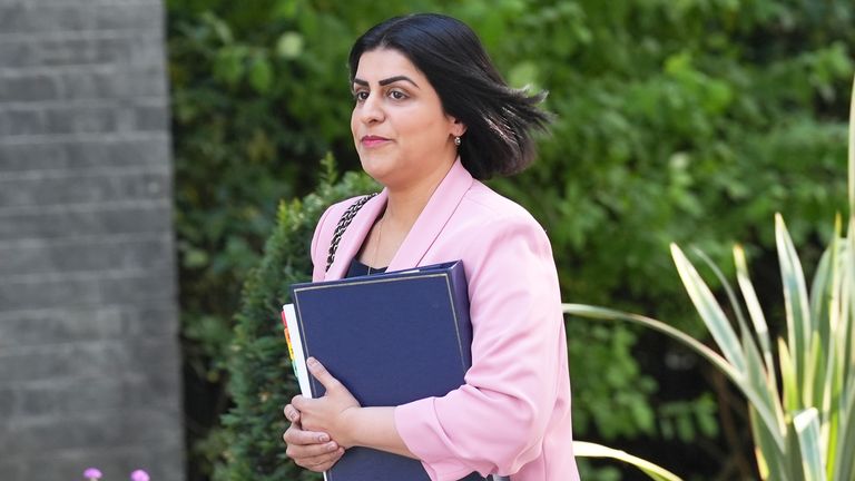 Shabana Mahmood arrives in Downing Street. Pic: PA