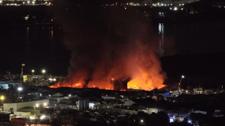 London fire in Erith 