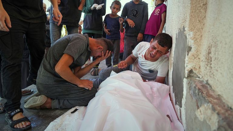 Manal Abd Rabbo and her sister Fatima were killed while waiting to receive nutritional supplements. Pic: AP