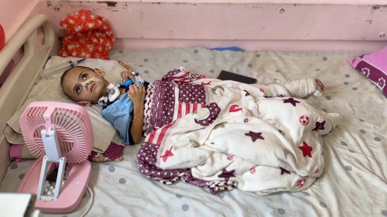 Amir in hospital in Gaza 