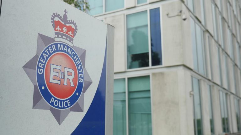 Greater Manchester Police bulding and logo