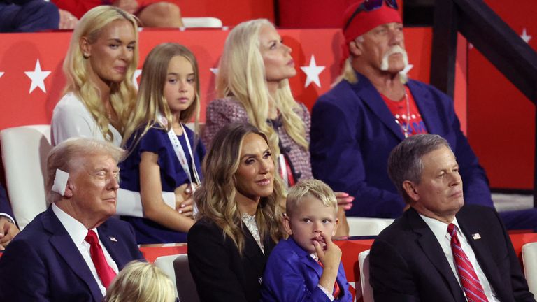 Donald Trump and Hulk Hogan at the Republican National Convention in July 2024. Pic: Reuters