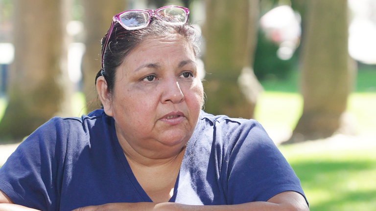 Maria whose husband Javier was one of those arrested in Los Angeles