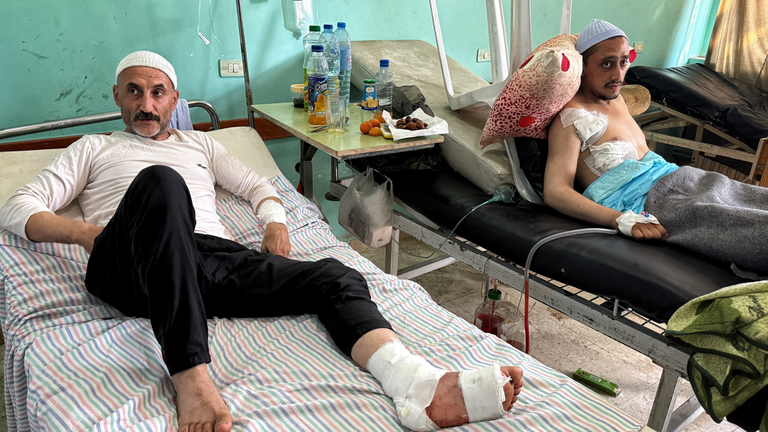 An injured father and son
