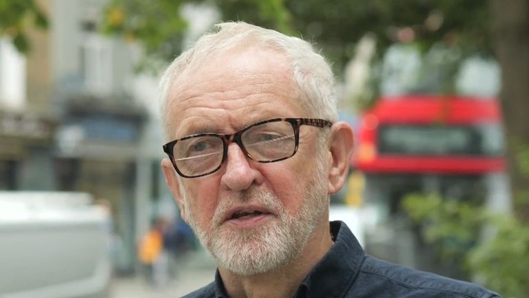 Jeremy Corby speaks to Sky News