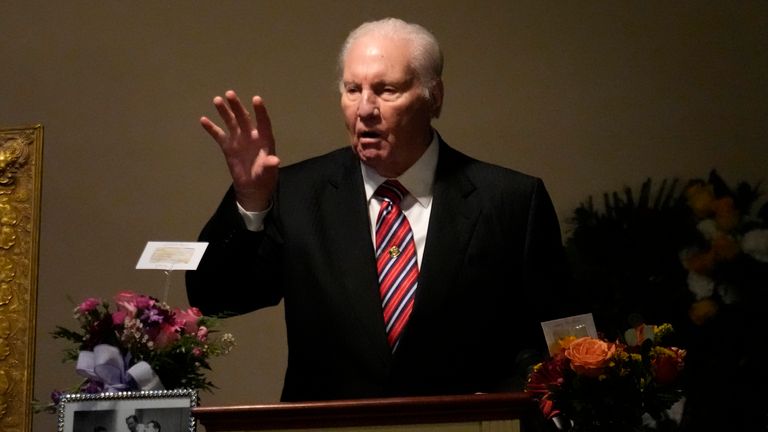 Jimmy Swaggart em novembro de 2022. Pic: AP