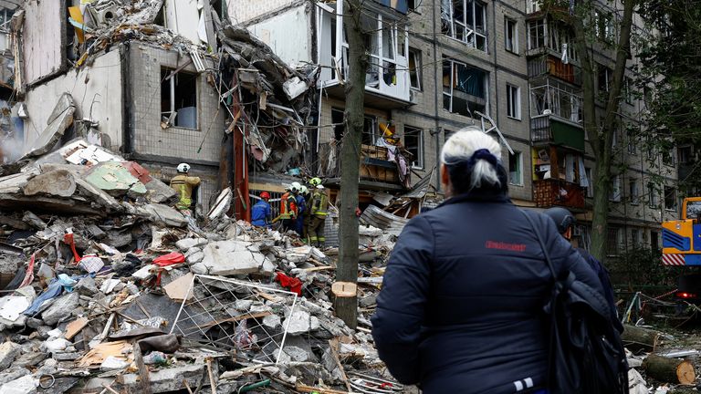 Russian missile and drone attack on Kyiv kills at least 14 people