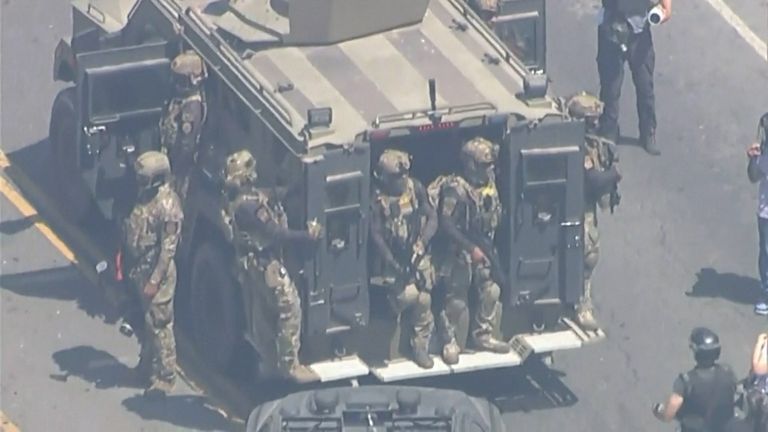 Aerial footage shows troops, federal presence near immigrant neighborhood in Los Angeles
