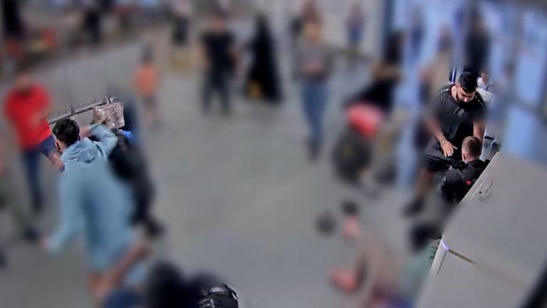 The police were called after Mohammed Fahir Amaaz, 20, allegedly headbutted a customer at a Starbucks in terminal two.
