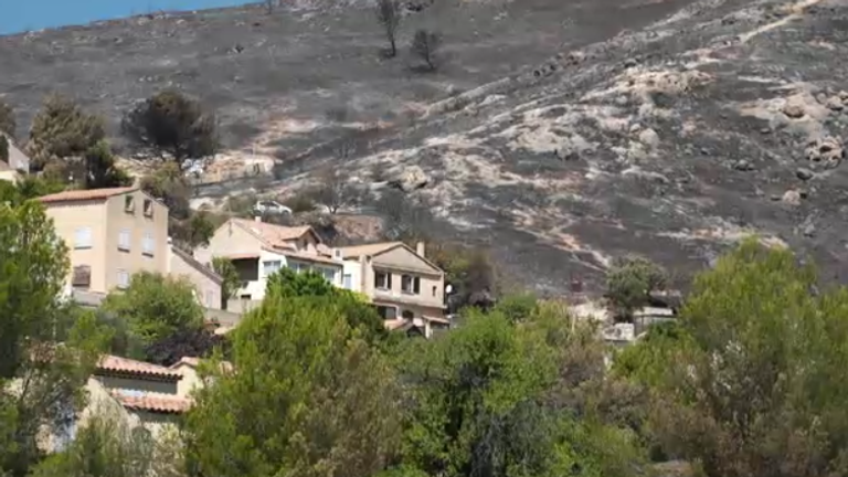 Marseille wildfires. For Thomas Moore copy on wildfires 09 July 2025.