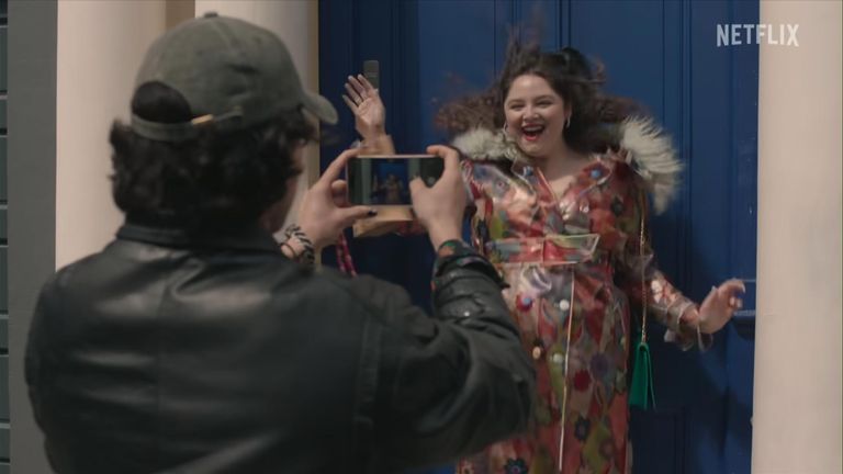 Megan Stalter stars as Jessica in Lena Dunham's new Netflix comedy Too Much. Pic: Netflix