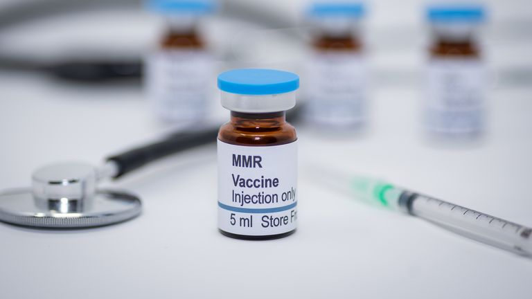 File photo of a MMR vaccine
