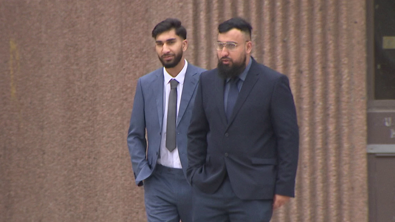 Mohammed Fahir Amaaz (left) and Muhammad Amaad (right) outside Liverpool Crown Court