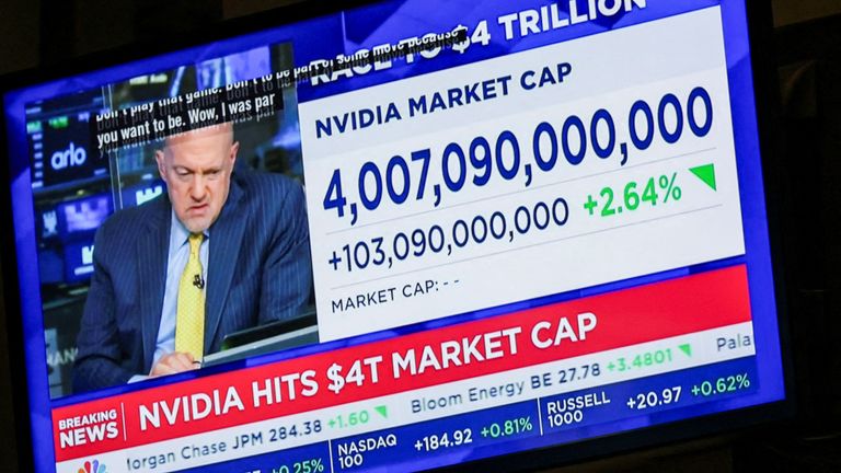 Nvidia hits $4trn valuation