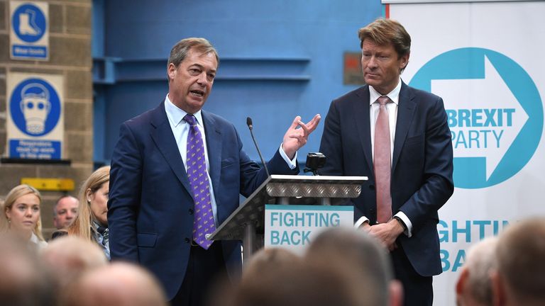 Nigel Farage and Richard Tice founded the Brexit Party in 2018, which then became Reform UK. Pic: PA
