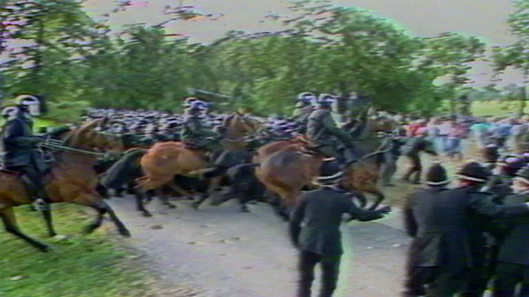 Police also used horse charges against protesters