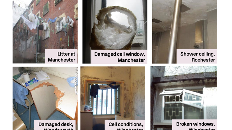 The report highlights disrepair at prisons around the country 