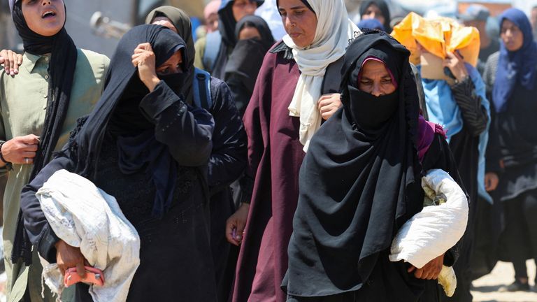 Palestinians gather as they seek aid supplies from the U.S.-backed Gaza Humanitarian Foundation near Rafah.
Pic: Reuters