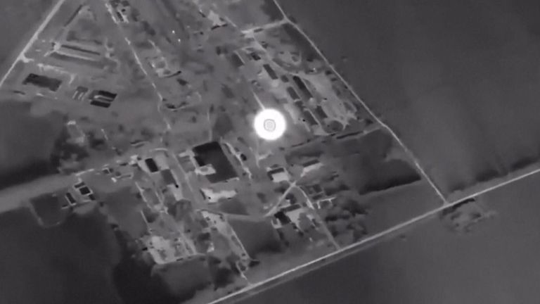 Russia releases footage it says shows attacks on Ukrainian military targets