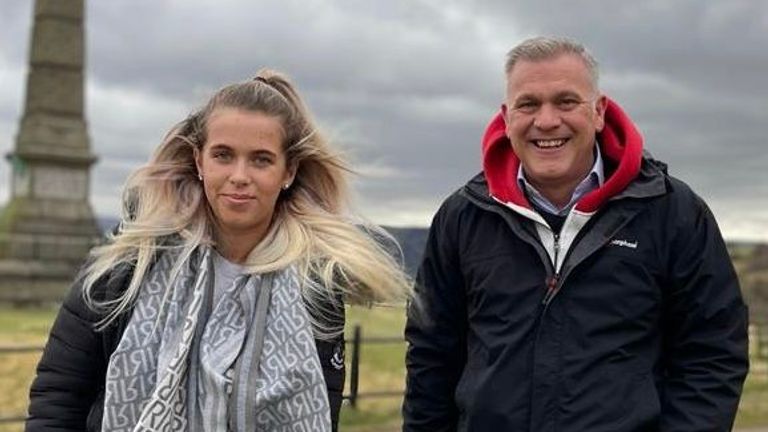 Scarlett and her dad Marlon