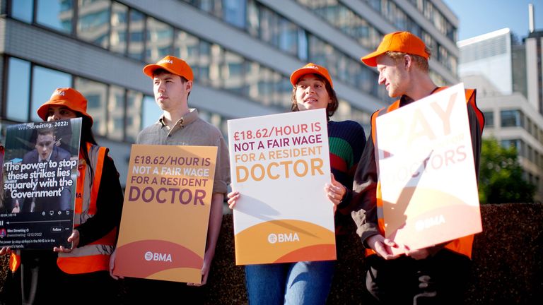 NHS resident doctors have not ruled out more strikes. Pic: PA.