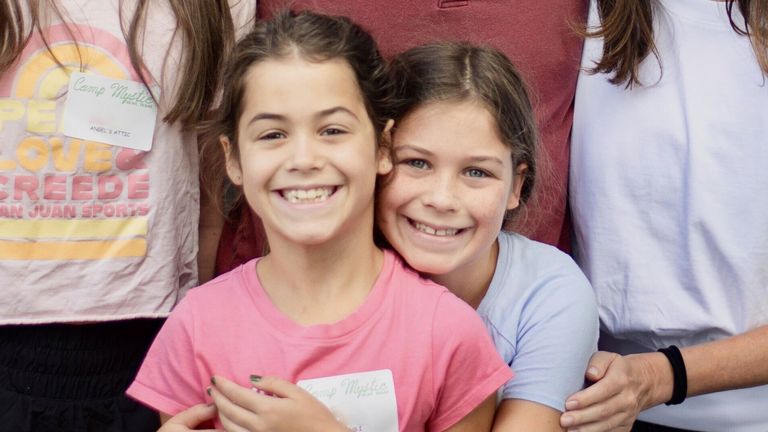 Hanna Lawrence, left, and Rebecca Lawrence, right. Pic: John Lawrence/AP