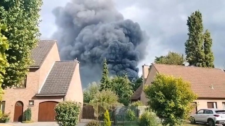 A fire destroyed the main stage at the Tomorrowland festival site in Belgium
