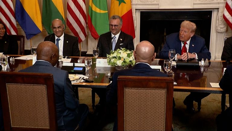 Donald Trump praises Liberian president's English - the country's official language
