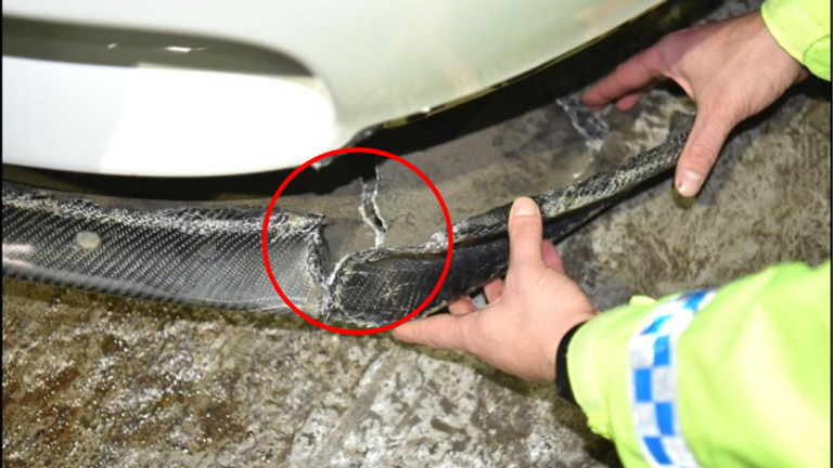 Some of the damage to the car following the hit-and-run. Pic: MIB