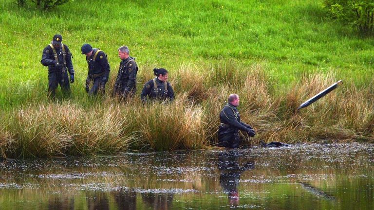 Police investigating the disappearance of schoolgirl Vicky Hamilton who went missing 16 years ago search nearby the former house of convicte