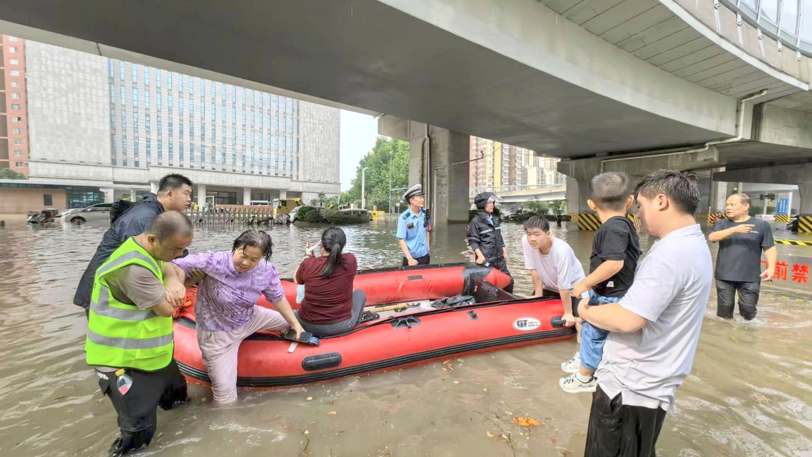 China orders ‘all-out’ rescue operation as 10 killed and dozens missing after floods