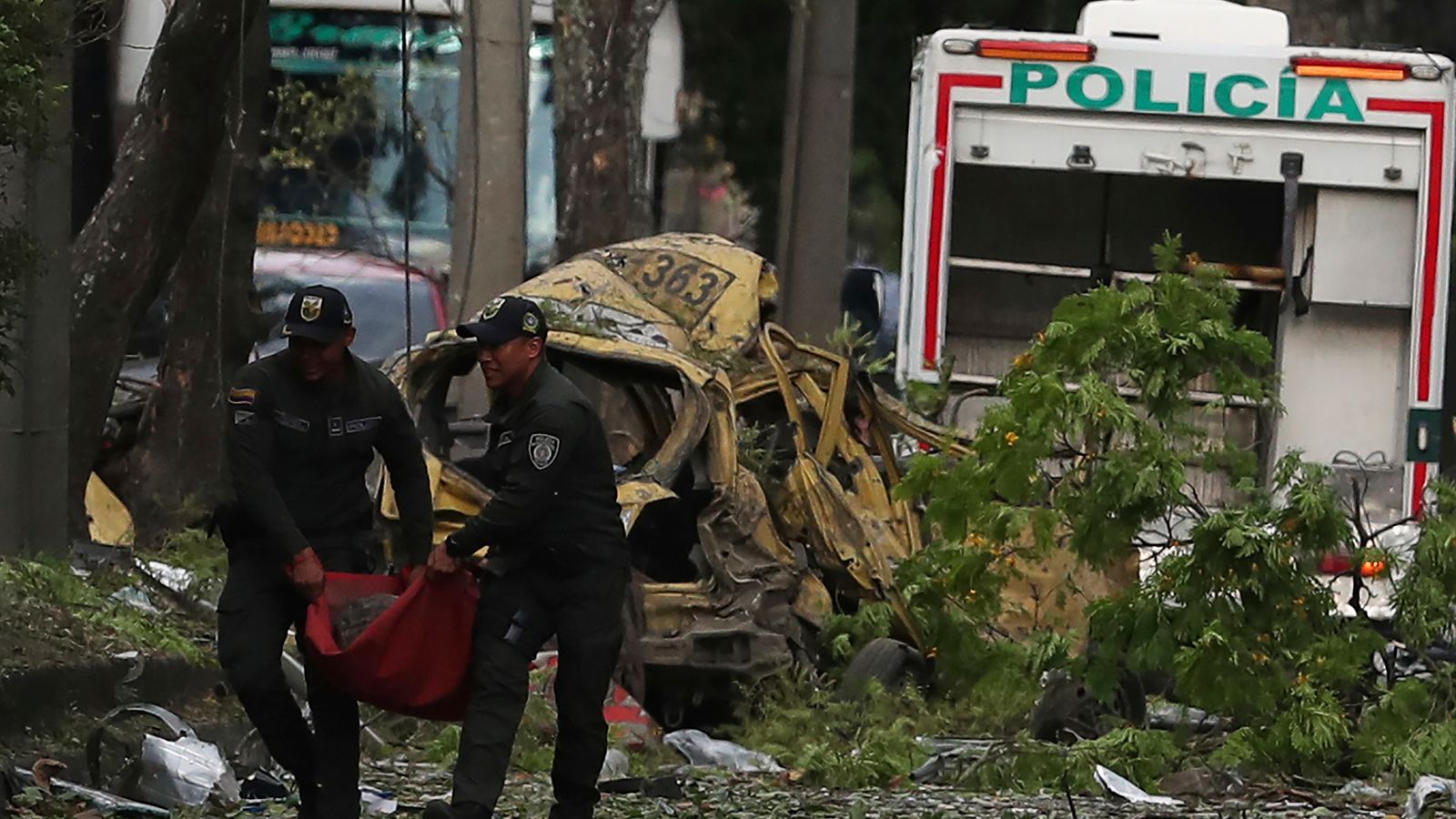 At least 17 dead in Colombia after car bombing and helicopter attack