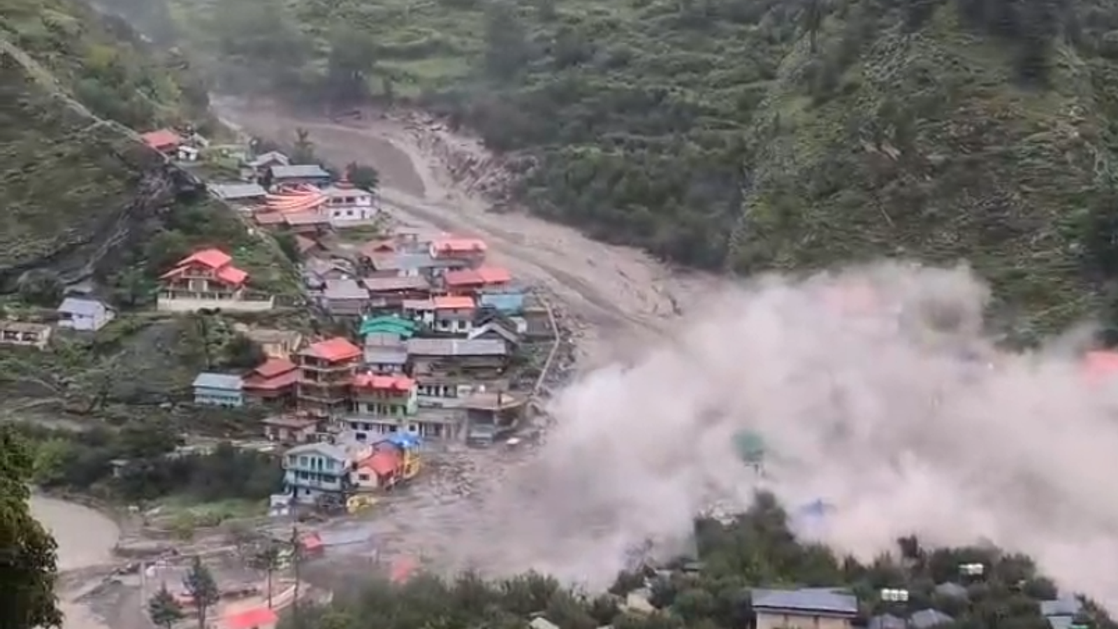 India flash floods: Race to find survivors after at least four killed as homes and hotels destroyed