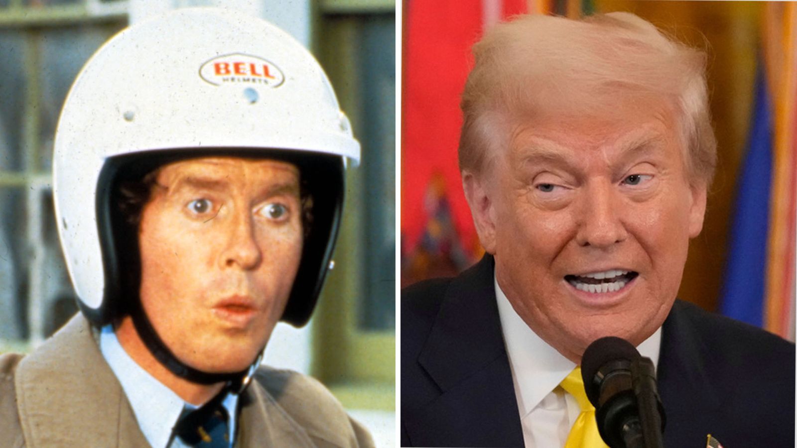 Trump praises Frank Spencer actor as he prepares for major summit – sometimes the script writes itself