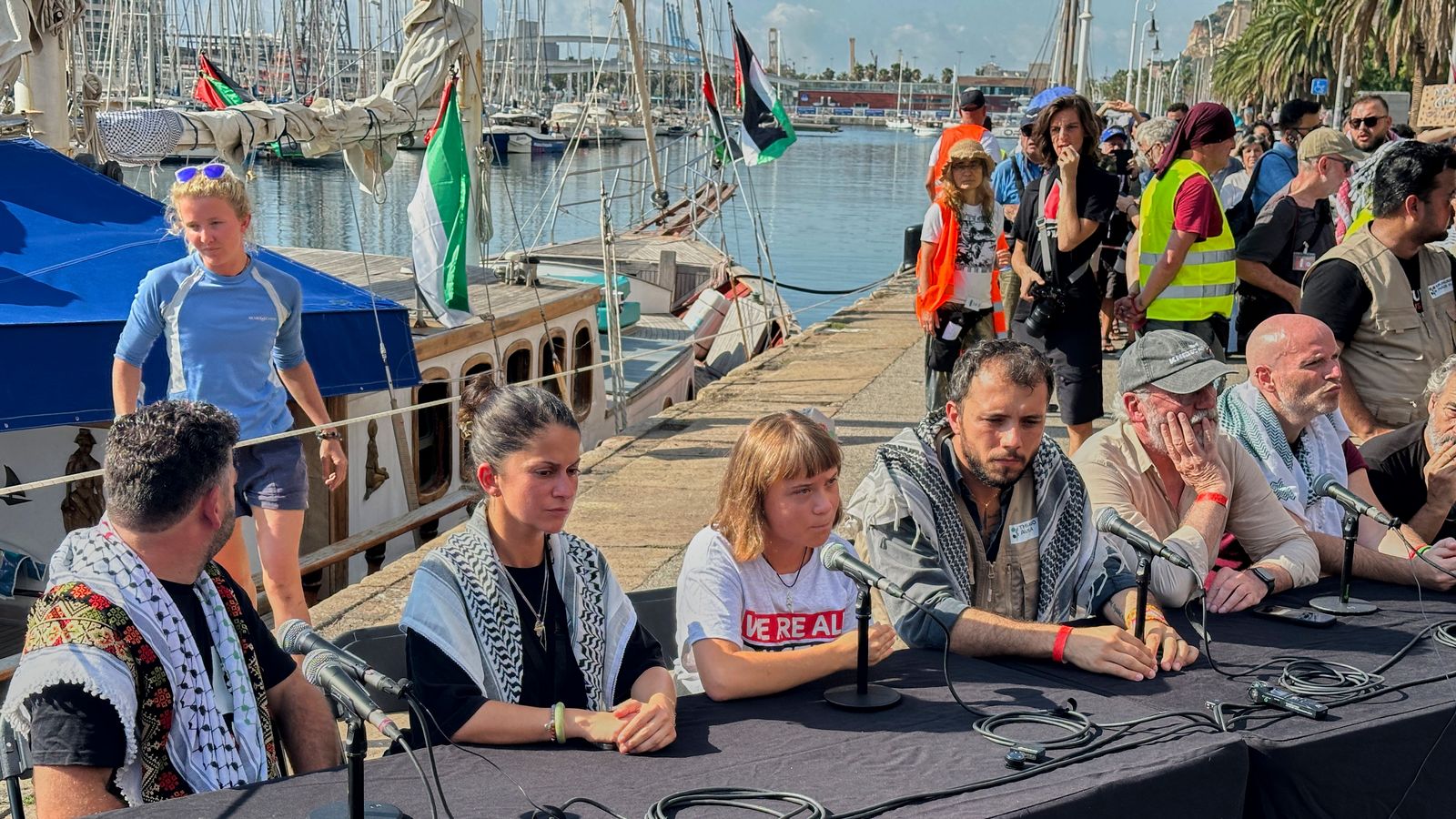 Flotilla Departs From Barcelona To Gaza News Uk Video News Sky News