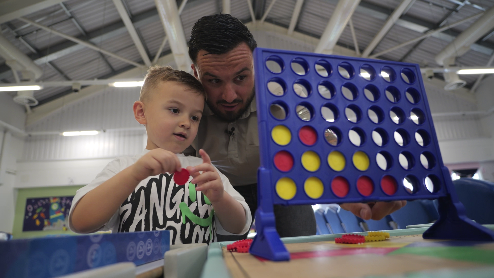 Inside the prison doing family visits differently - as children visit father 'at work'