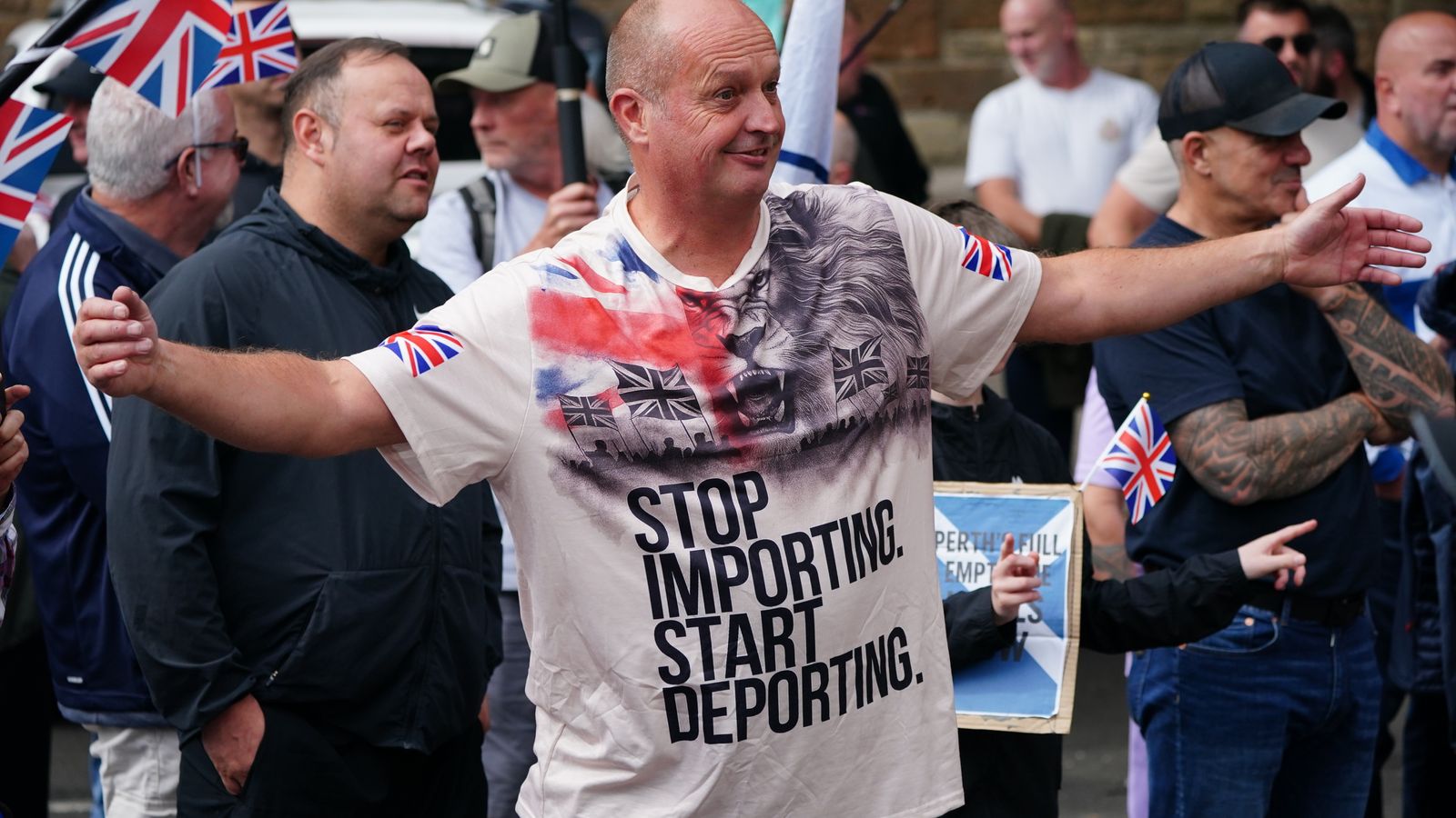 Police separate anti-immigration and anti-racism protesters across the country