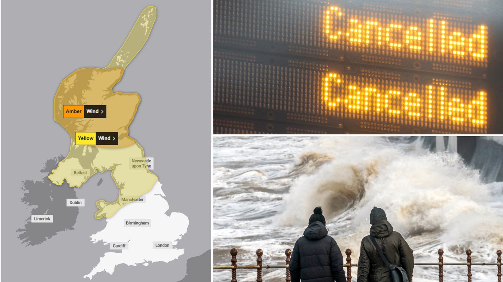 Storm Floris sparks amber warning – with trains cancelled