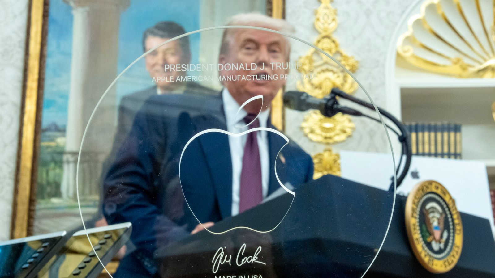 Trump announces yet more tariffs and praises 'significant step' from Apple