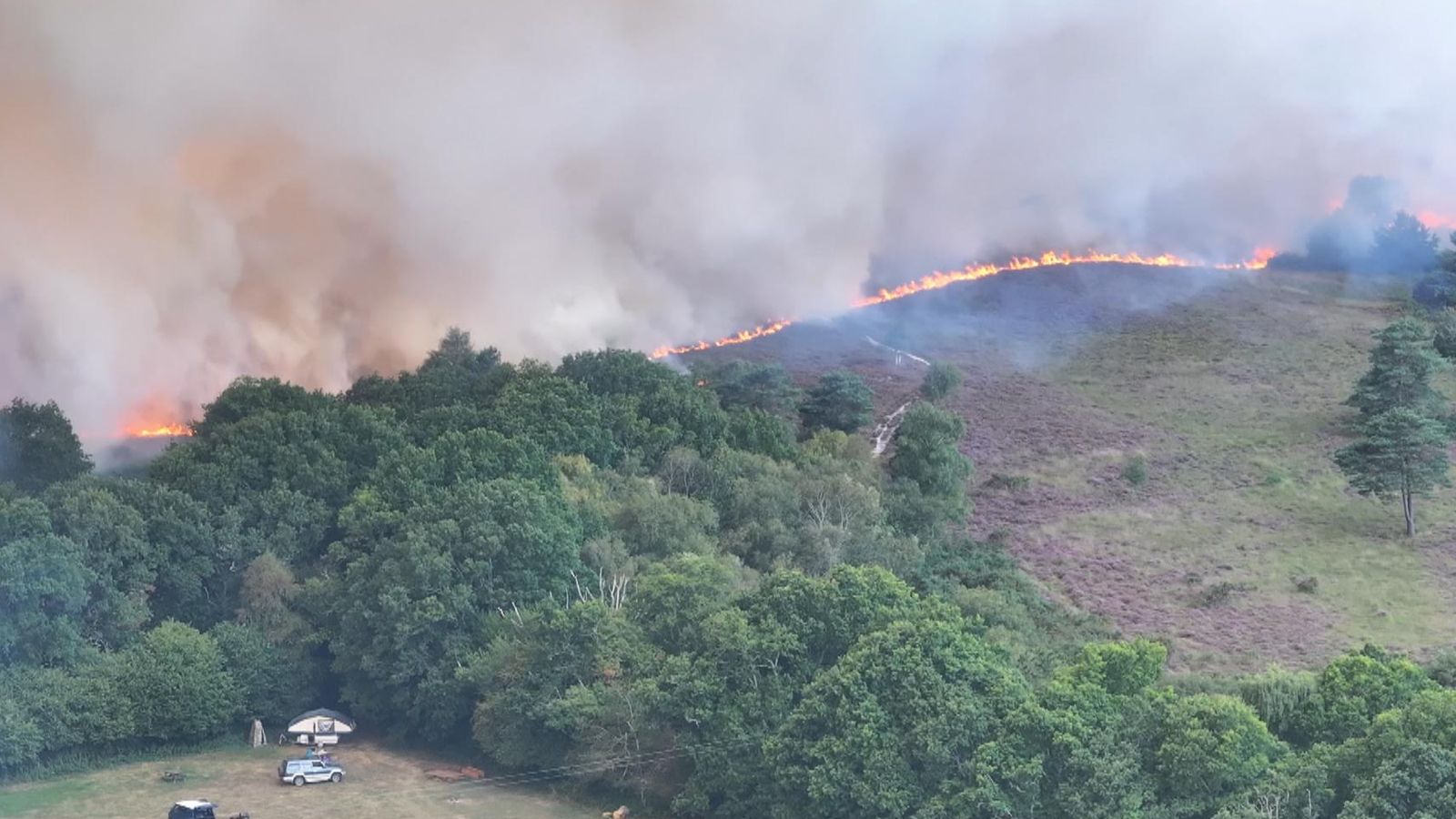 Major incident declared as crews battle Holt Heath fire near Wimborne