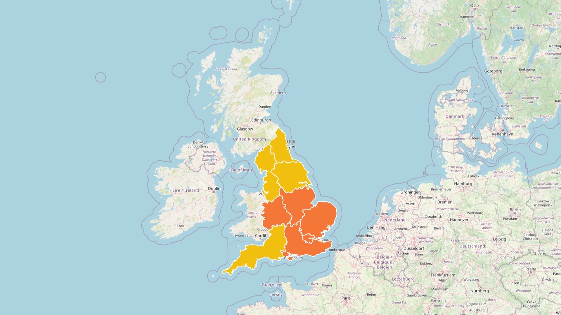 Amber heat health alert issued for large parts of England