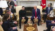 President Donald Trumpmeets with Ukrainian President Volodymyr Zelenskyy at the White House in February 2025. Pic: AP/ Mystyslav Chernov