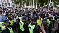 A rally supporting Palestine Action. Pic: Reuters