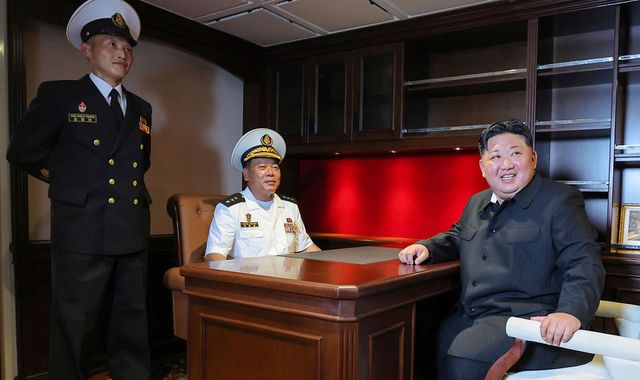 Kim Jong Un tours new North Korean warship - months after 'criminal' botched launch