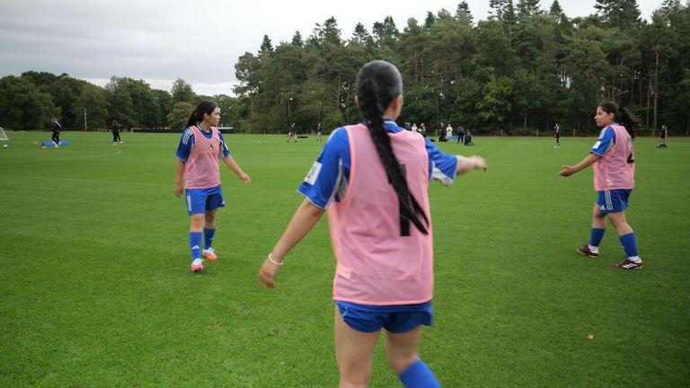 Players are on a mission to secure places on the Afghan refugee team