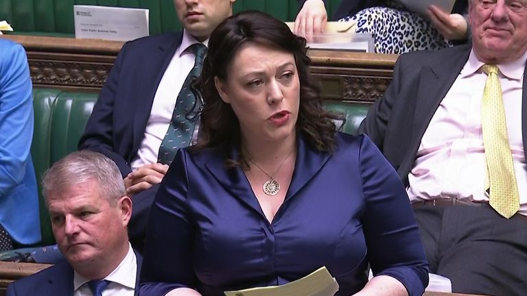 Alicia Kearns in the House of Commons. Pic: PA