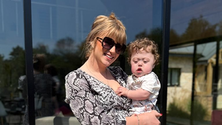 Georgia Turner with her daughter Amelia. Pic: Georgia Turner/PA