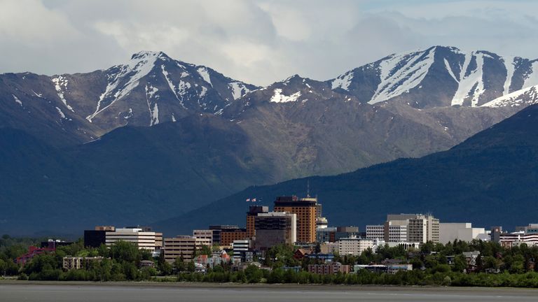 Downtown Anchorage is seen in June. File pic: AP