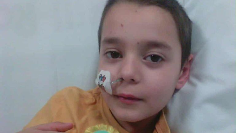 Ari was admitted to hospital after his chickenpox spread to his brain