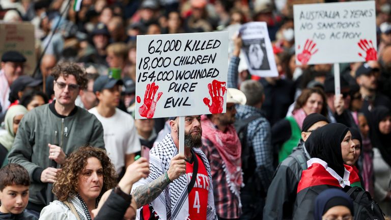 Protests took place across Australia. Pic: Reuters